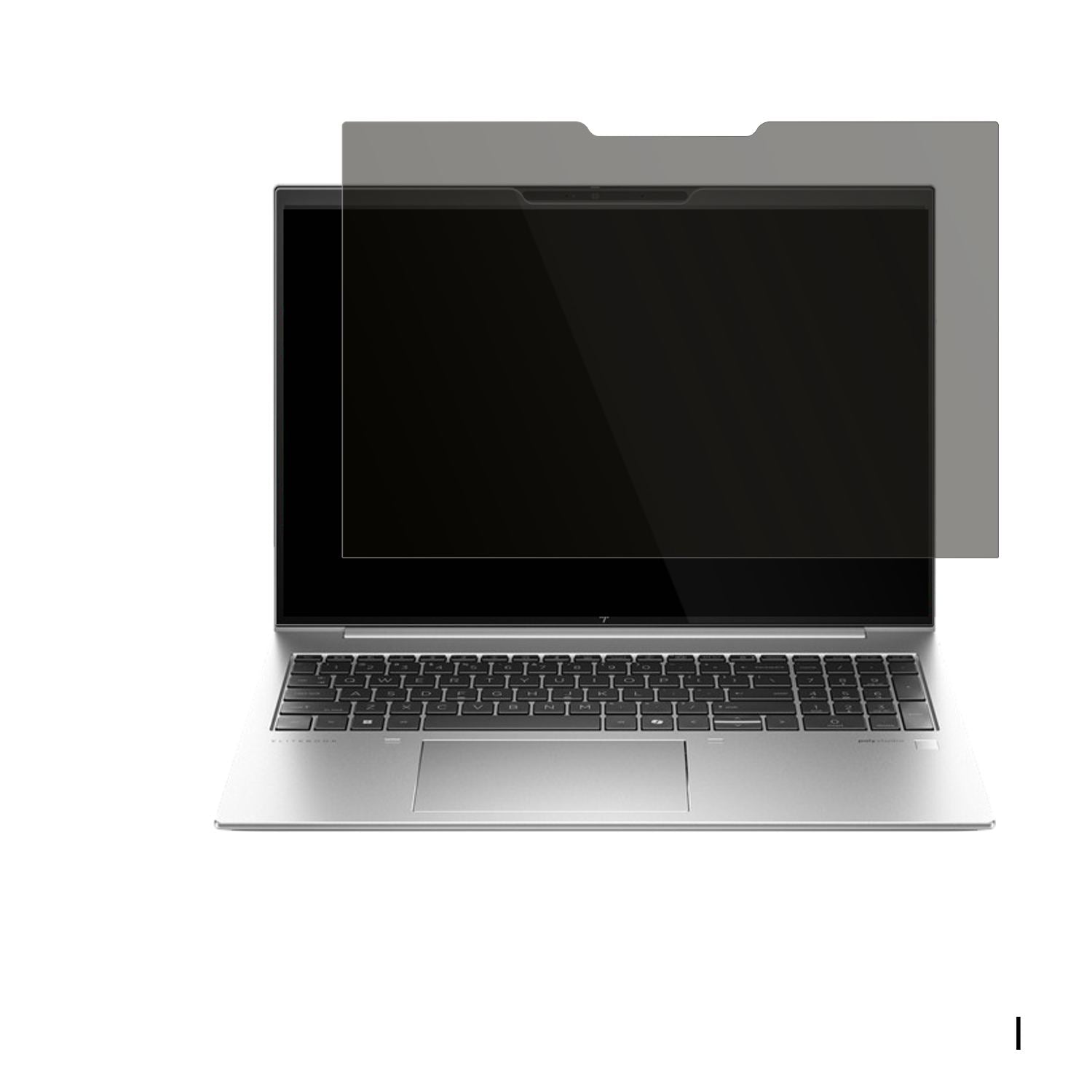 HPEliteBook 860 G11 16 Zoll mit aufgebrachtem dipos Displayschutz, der seitliche Einblicke blockiert