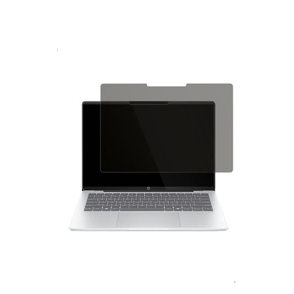 HPOmniBook 5 14 Zoll mit aufgebrachtem dipos Displayschutz, der seitliche Einblicke blockiert