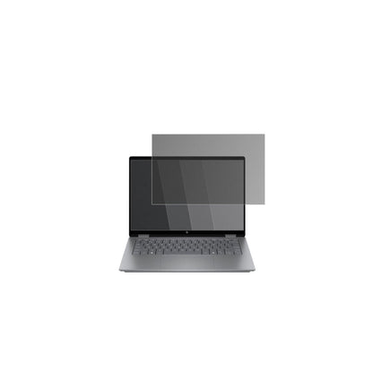 HPOmniBook X Flip 14-fk0773ng mit aufgebrachtem dipos Displayschutz, der seitliche Einblicke blockiert