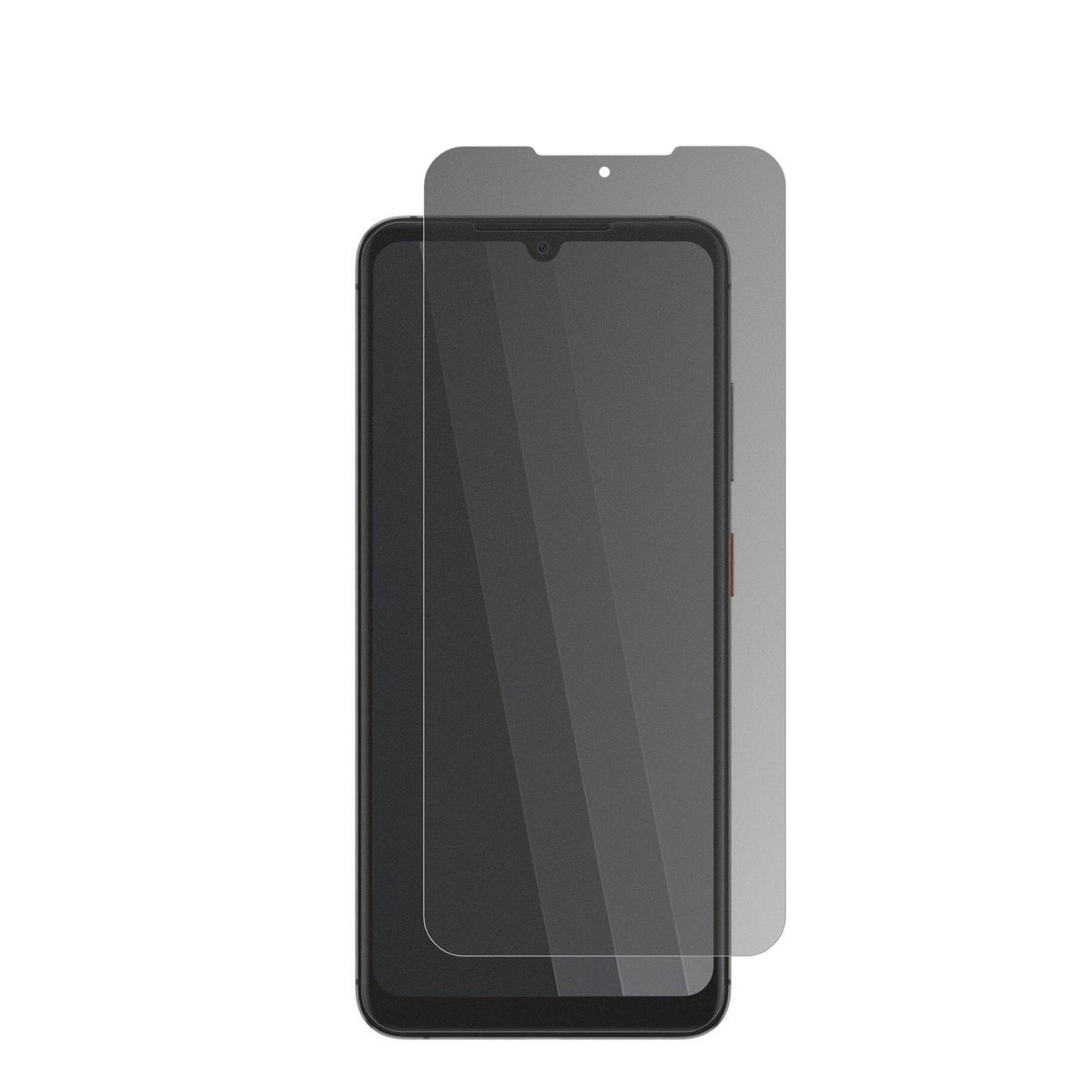 HTCWildfire E7 Life mit aufgebrachtem dipos Displayschutz, der seitliche Einblicke blockiert