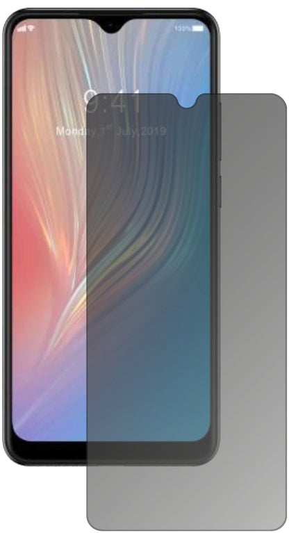 HTCWildfire X mit aufgebrachtem dipos Displayschutz, der seitliche Einblicke blockiert