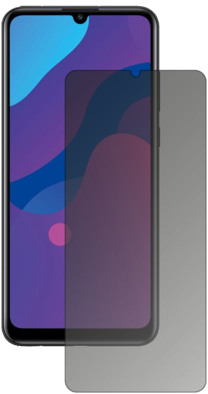 HuaweiEnjoy 10e mit aufgebrachtem dipos Displayschutz, der seitliche Einblicke blockiert