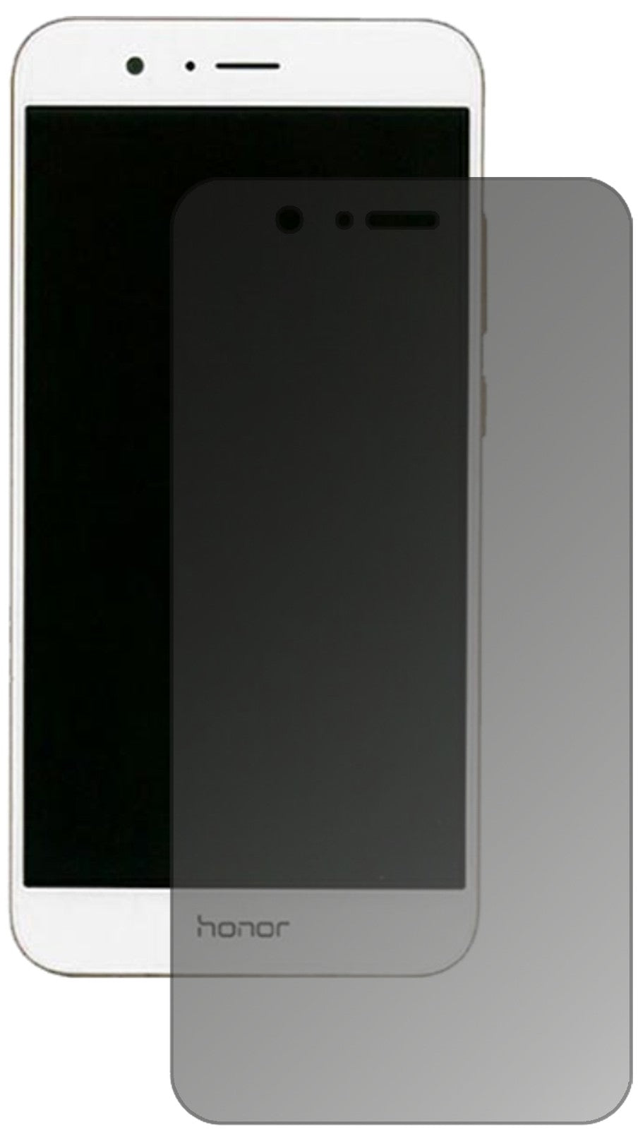 HuaweiHonor V9 mit aufgebrachtem dipos Displayschutz, der seitliche Einblicke blockiert