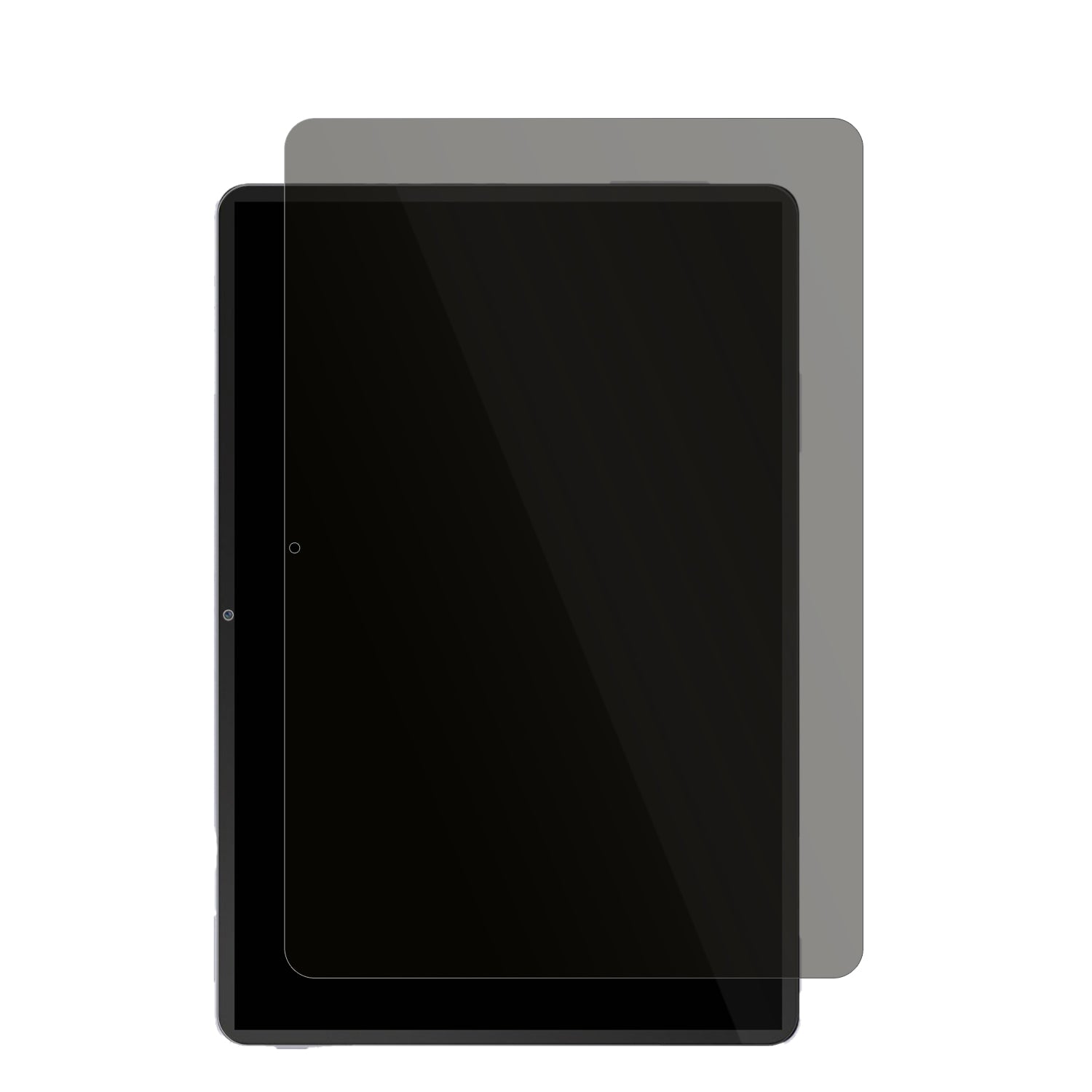 HuaweiMate Pad mit aufgebrachtem dipos Displayschutz, der seitliche Einblicke blockiert