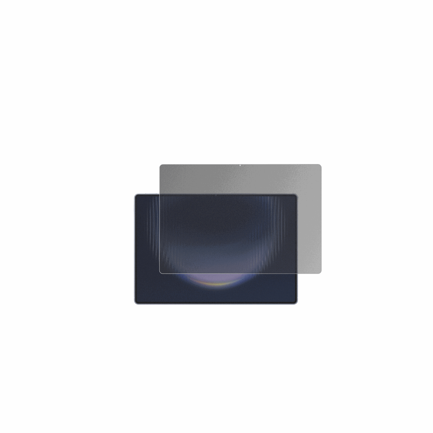 HuaweiMatePad Pro Max mit aufgebrachtem dipos Displayschutz, der seitliche Einblicke blockiert