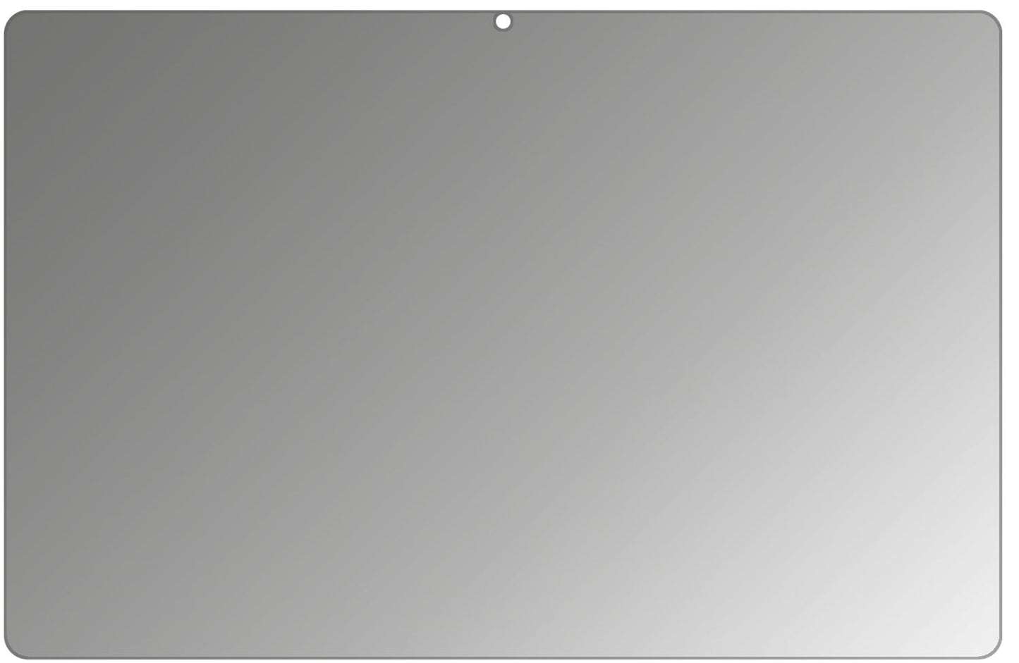 HuaweiMatePad T10s mit aufgebrachtem dipos Displayschutz, der seitliche Einblicke blockiert