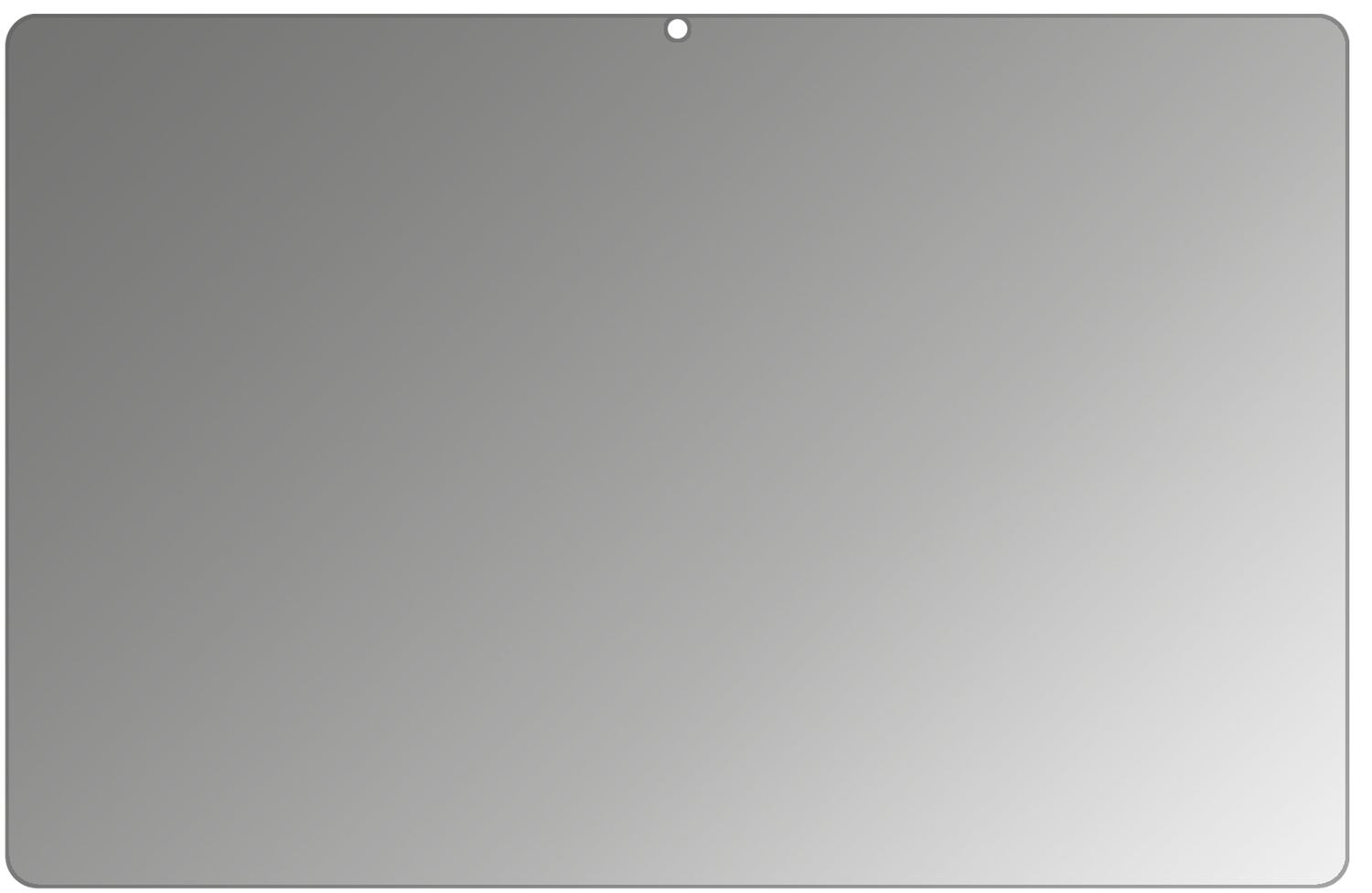 HuaweiMatePad T10s mit aufgebrachtem dipos Displayschutz, der seitliche Einblicke blockiert