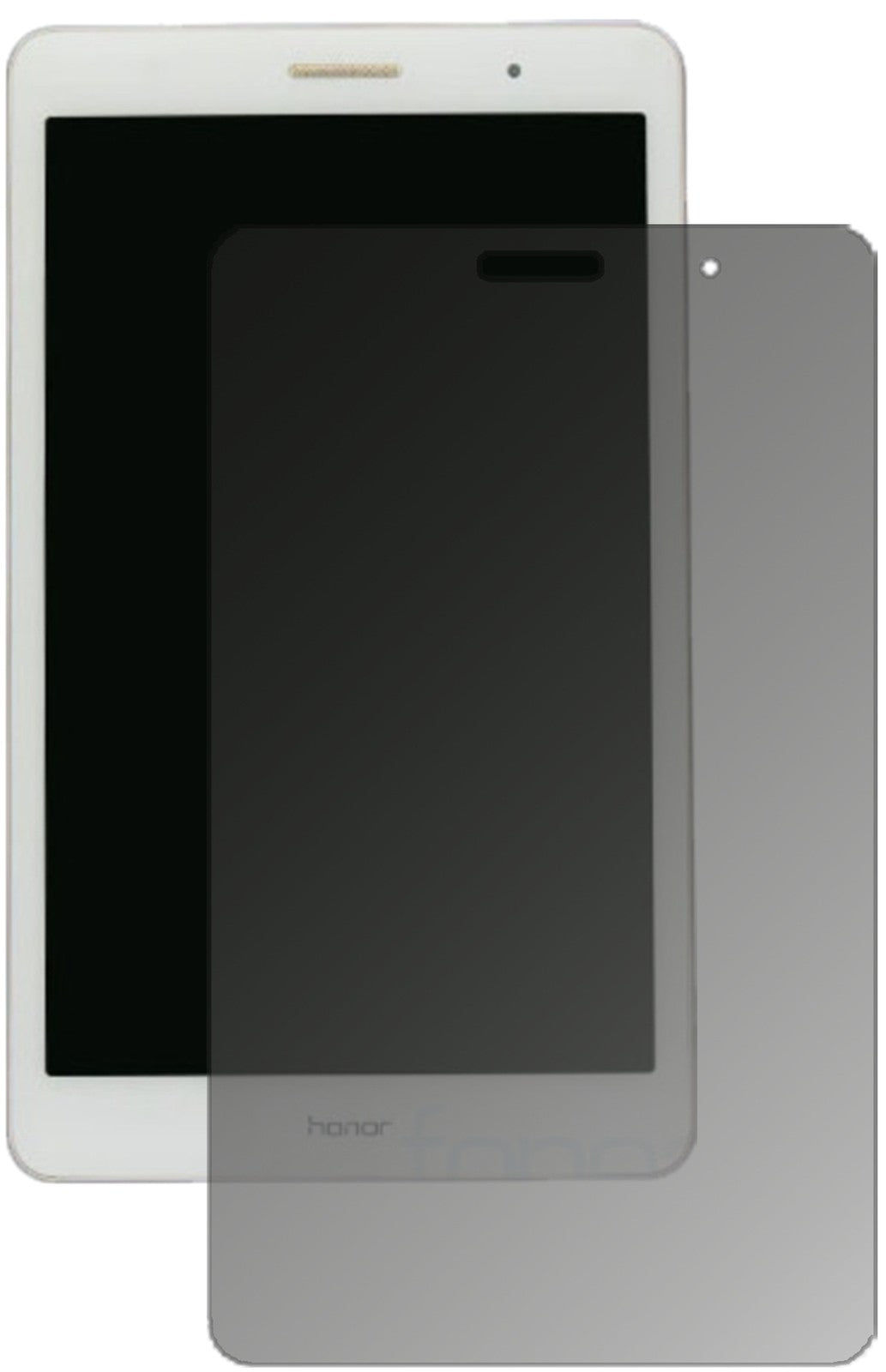 HuaweiMediaPad T3 8.0 mit aufgebrachtem dipos Displayschutz, der seitliche Einblicke blockiert