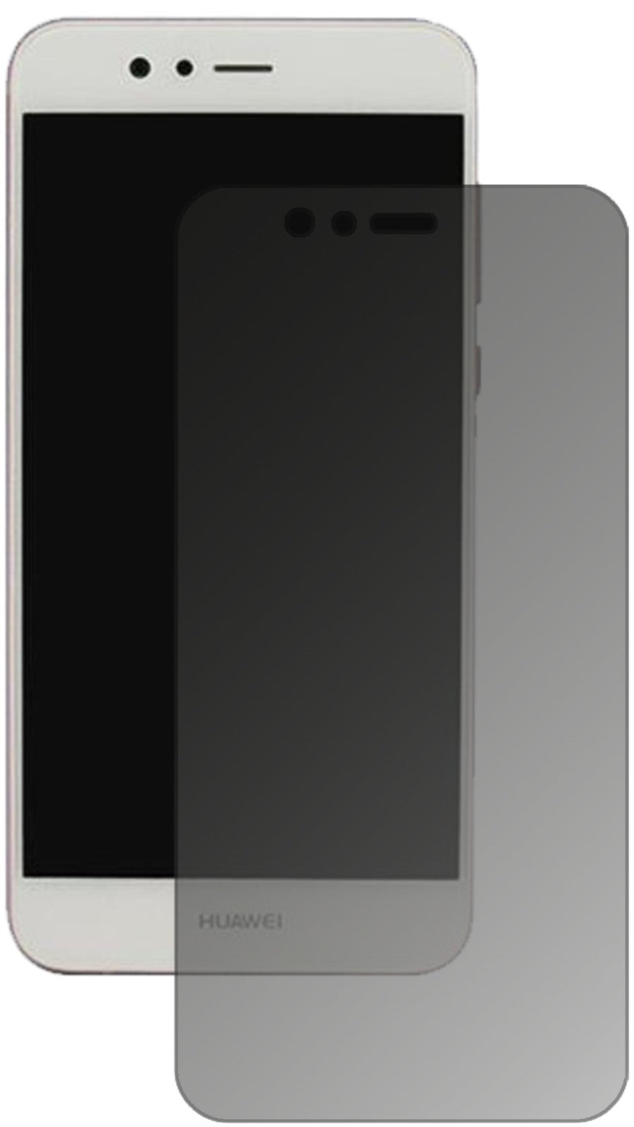 HuaweiNova 2 Plus mit aufgebrachtem dipos Displayschutz, der seitliche Einblicke blockiert