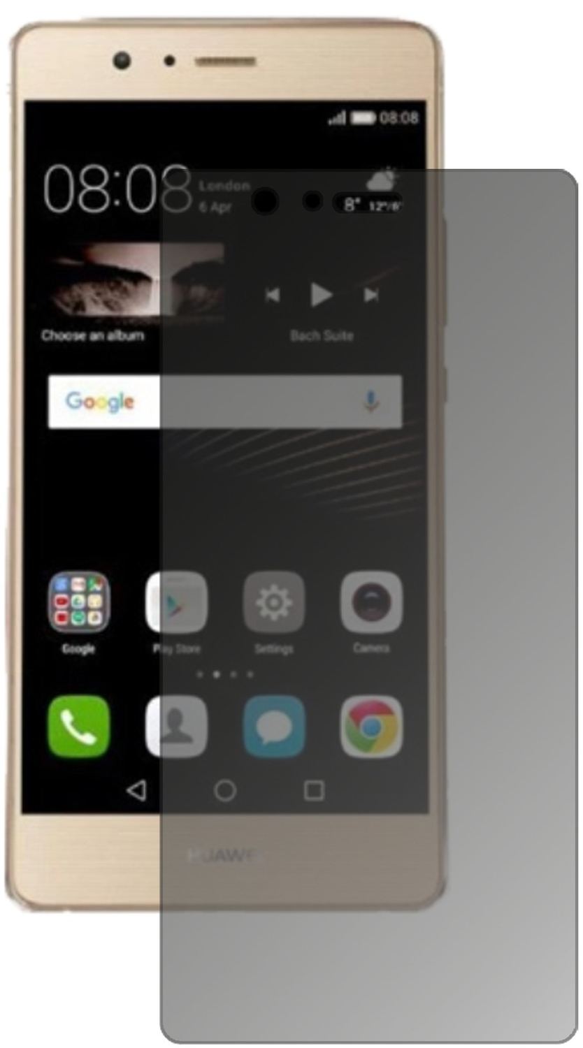 HuaweiP9 Lite 2017 mit aufgebrachtem dipos Displayschutz, der seitliche Einblicke blockiert