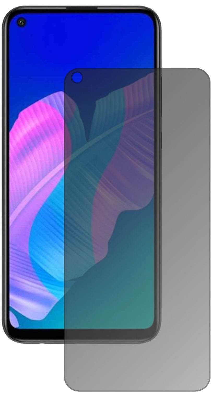 HuaweiY7p mit aufgebrachtem dipos Displayschutz, der seitliche Einblicke blockiert