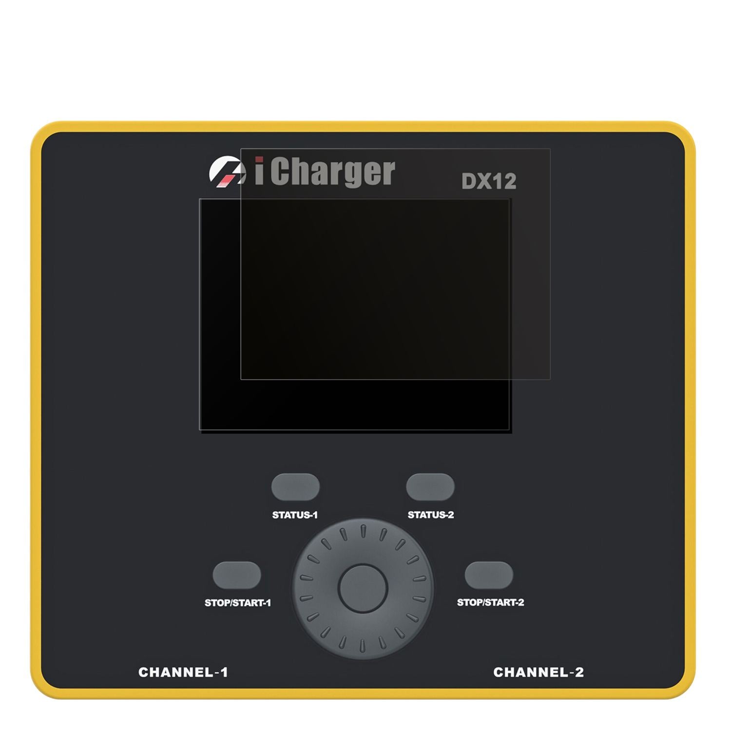 JunsiiCharger DX12 mit aufgebrachtem dipos Displayschutz, der seitliche Einblicke blockiert
