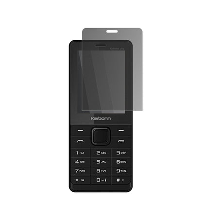 KarbonnKphone Joy mit aufgebrachtem dipos Displayschutz, der seitliche Einblicke blockiert