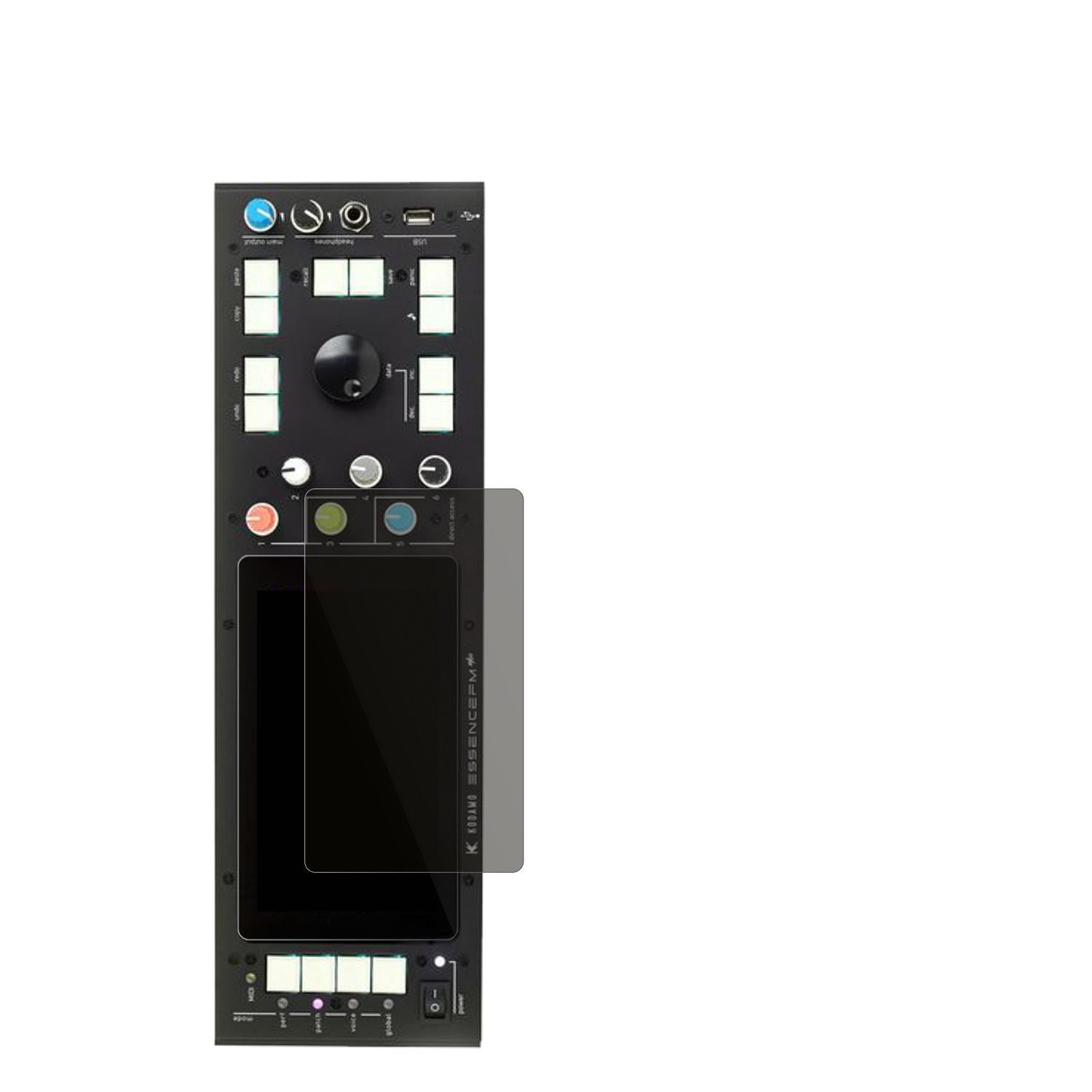 KodamoEssenceFM MKII mit aufgebrachtem dipos Displayschutz, der seitliche Einblicke blockiert