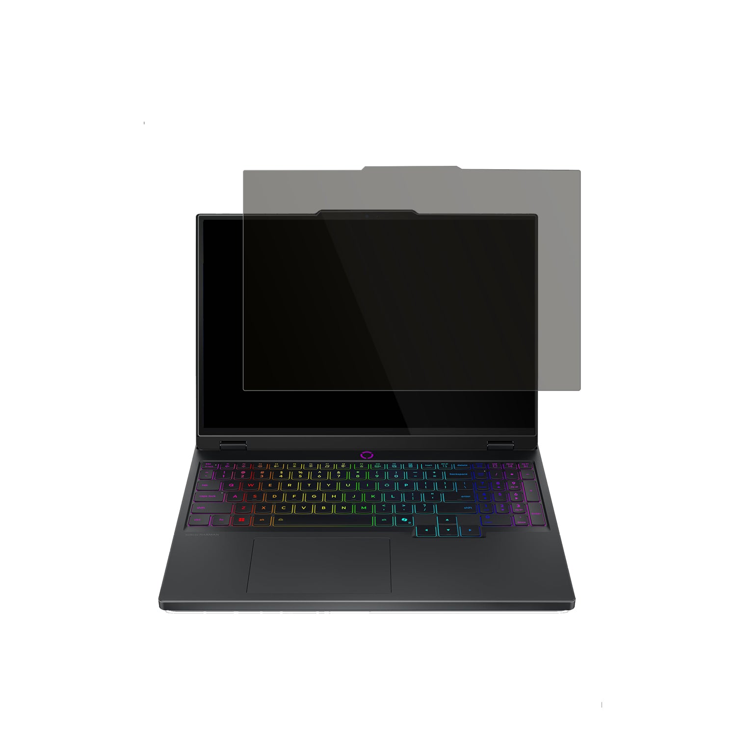 LenovoLegion 5 15IRX10 mit aufgebrachtem dipos Displayschutz, der seitliche Einblicke blockiert