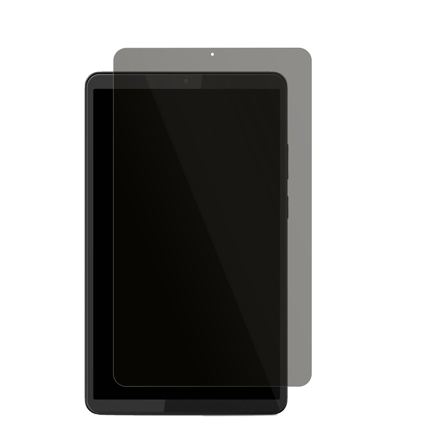 LenovoTab One 8.7 Zoll mit aufgebrachtem dipos Displayschutz, der seitliche Einblicke blockiert