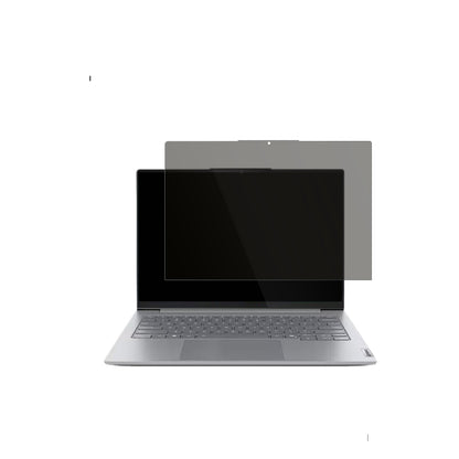 LenovoThinkBook 14 Zoll Gen 8 mit aufgebrachtem dipos Displayschutz, der seitliche Einblicke blockiert