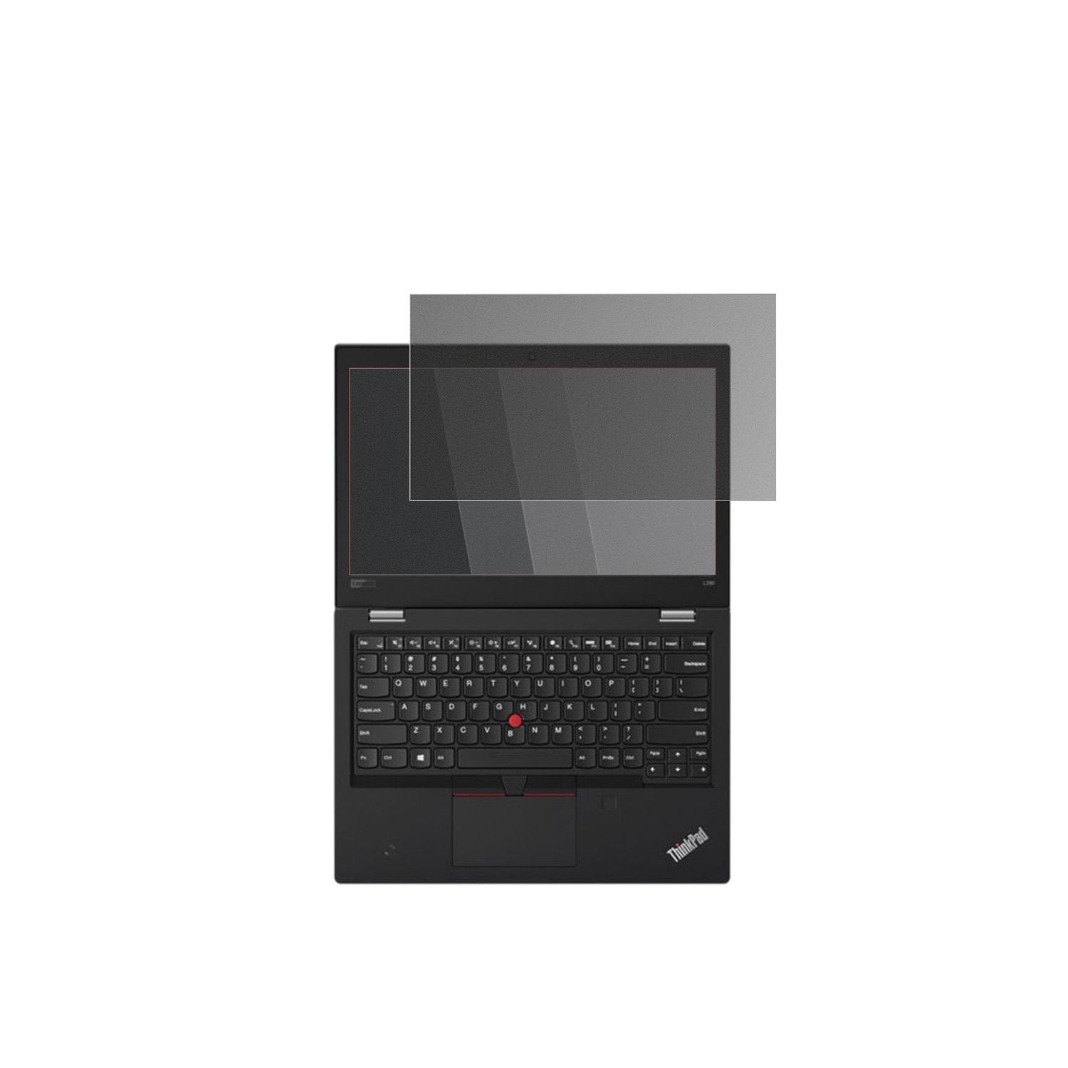 LenovoThinkpad L380 Yoga mit aufgebrachtem dipos Displayschutz, der seitliche Einblicke blockiert