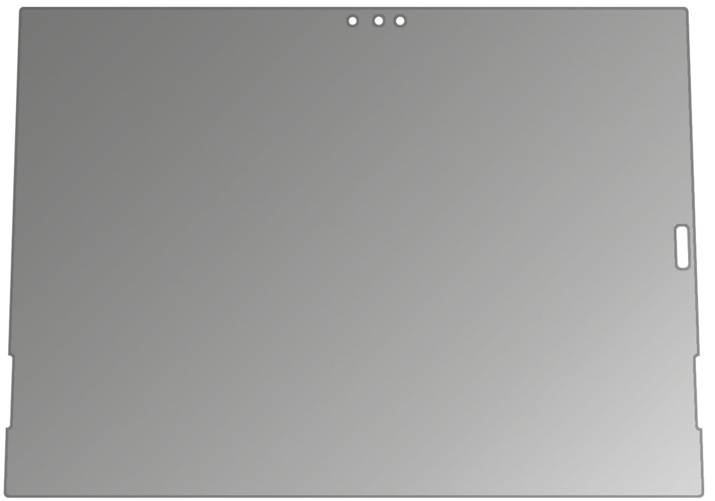 LenovoThinkPad X1 Tablet 3. Gen. mit aufgebrachtem dipos Displayschutz, der seitliche Einblicke blockiert