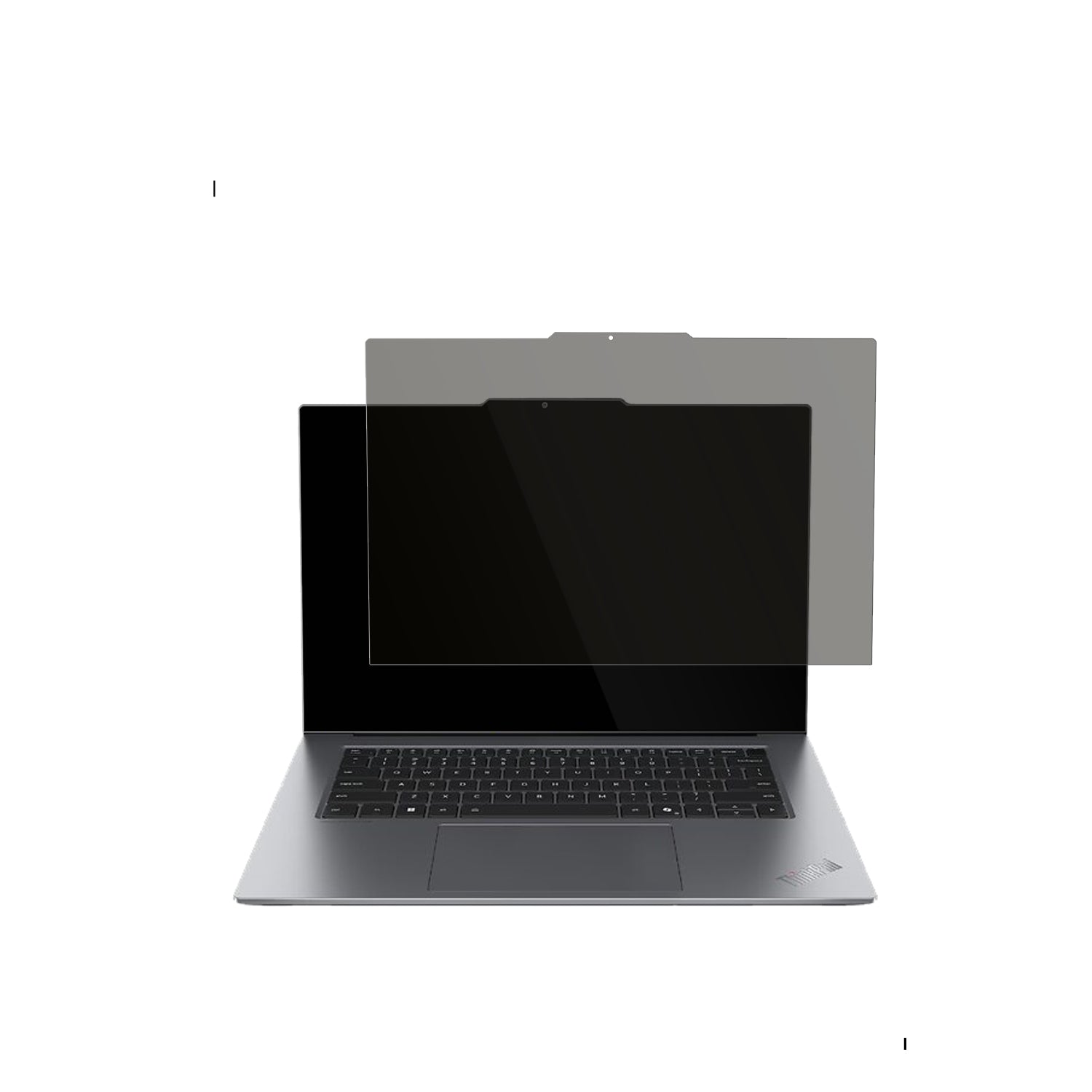 LenovoThinkPad X9 15 G1 mit aufgebrachtem dipos Displayschutz, der seitliche Einblicke blockiert
