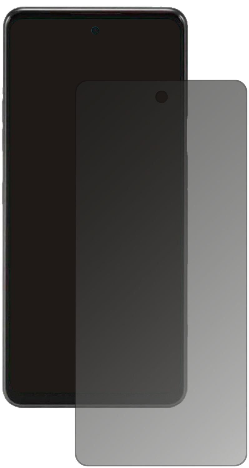 LGQ92 5G mit aufgebrachtem dipos Displayschutz, der seitliche Einblicke blockiert