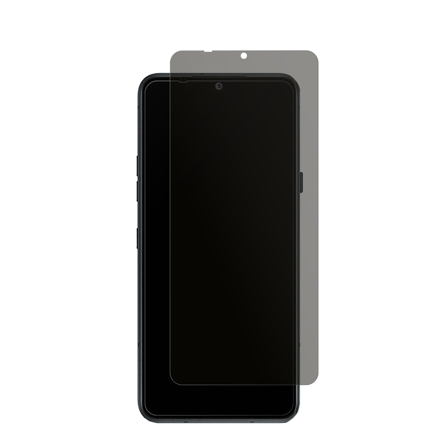LGV50S ThinQ mit aufgebrachtem dipos Displayschutz, der seitliche Einblicke blockiert
