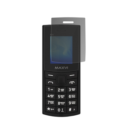 MaxviC40 mit aufgebrachtem dipos Displayschutz, der seitliche Einblicke blockiert