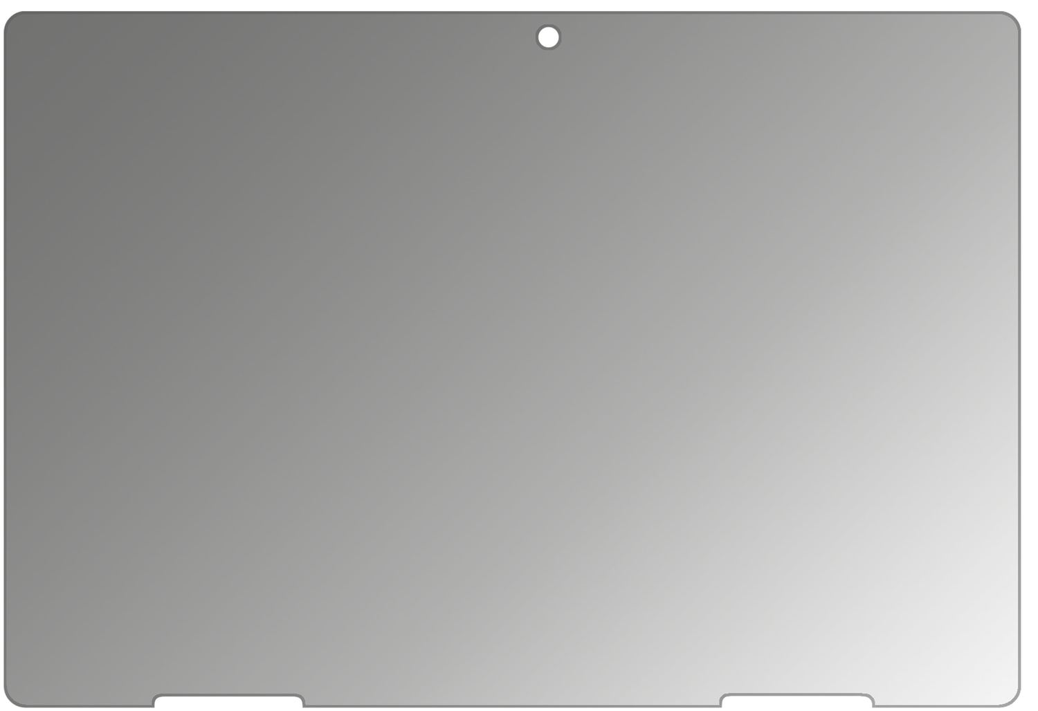 MedionLifetab E10604 mit aufgebrachtem dipos Displayschutz, der seitliche Einblicke blockiert