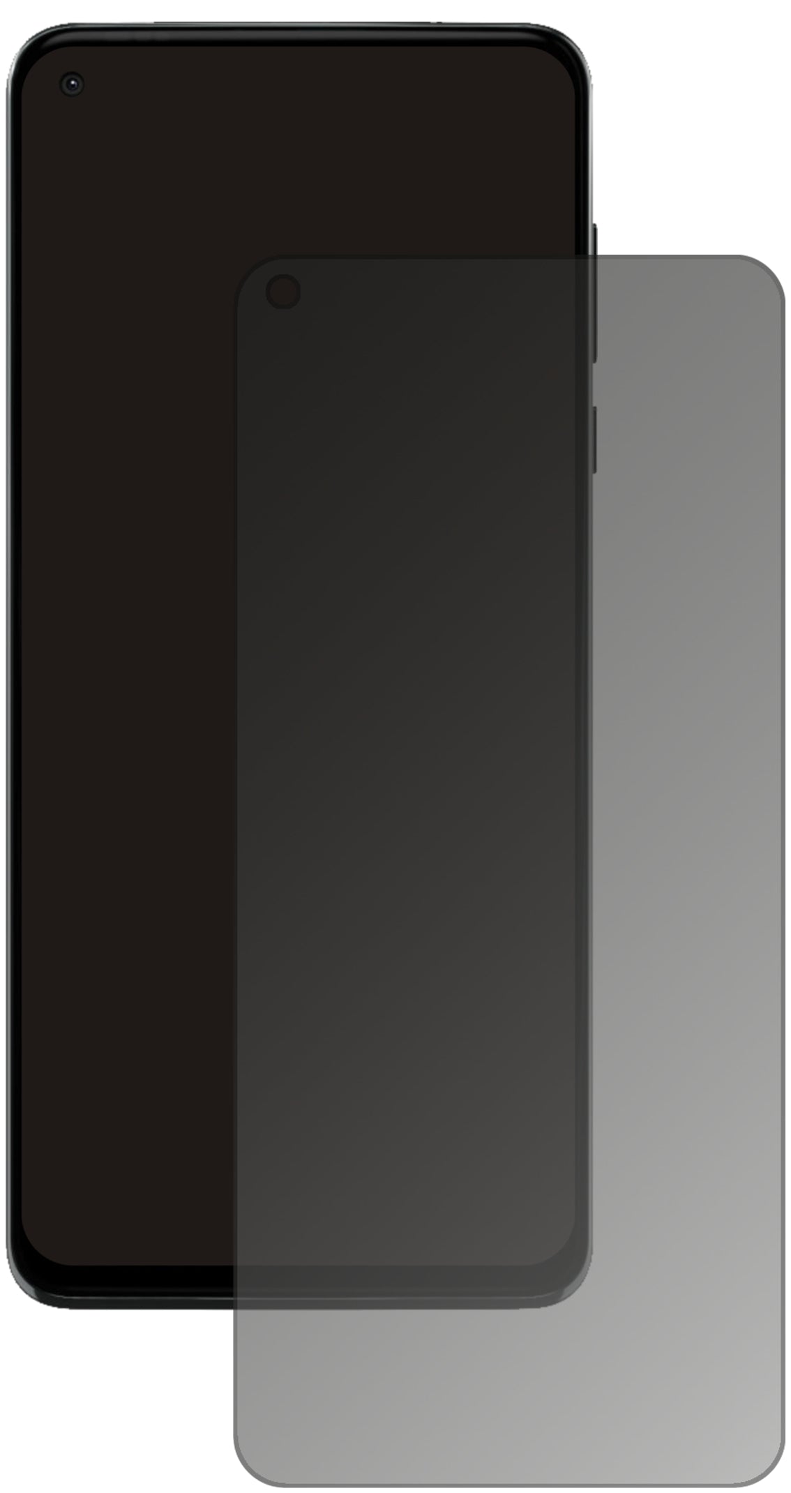 MotorolaMoto G Stylus (2021) mit aufgebrachtem dipos Displayschutz, der seitliche Einblicke blockiert