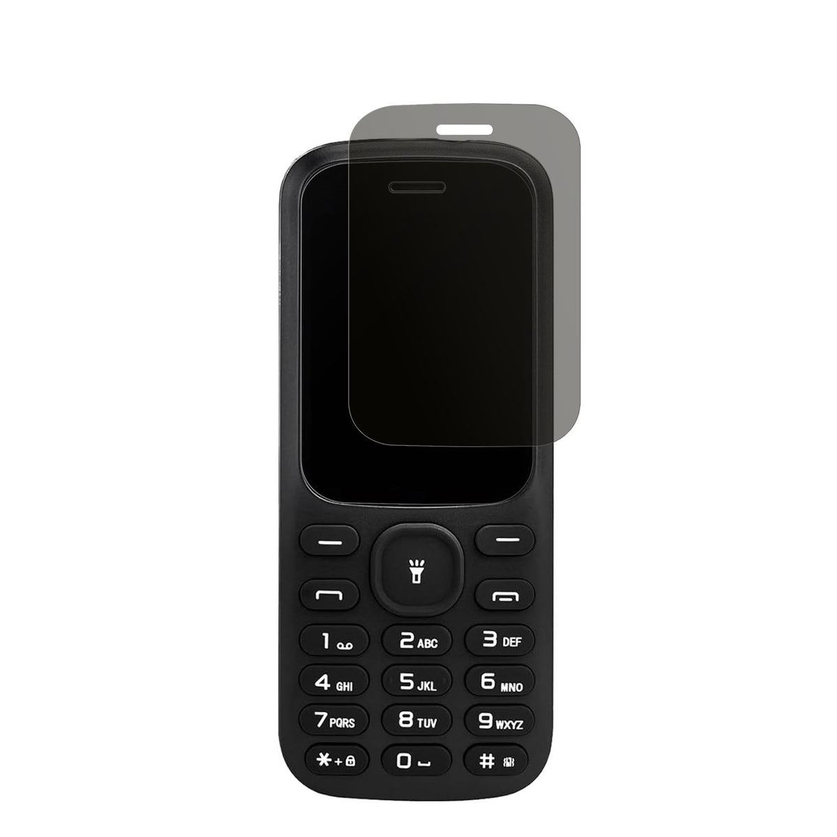 mpTechmyPhone Fusion 059029-83617 mit aufgebrachtem dipos Displayschutz, der seitliche Einblicke blockiert