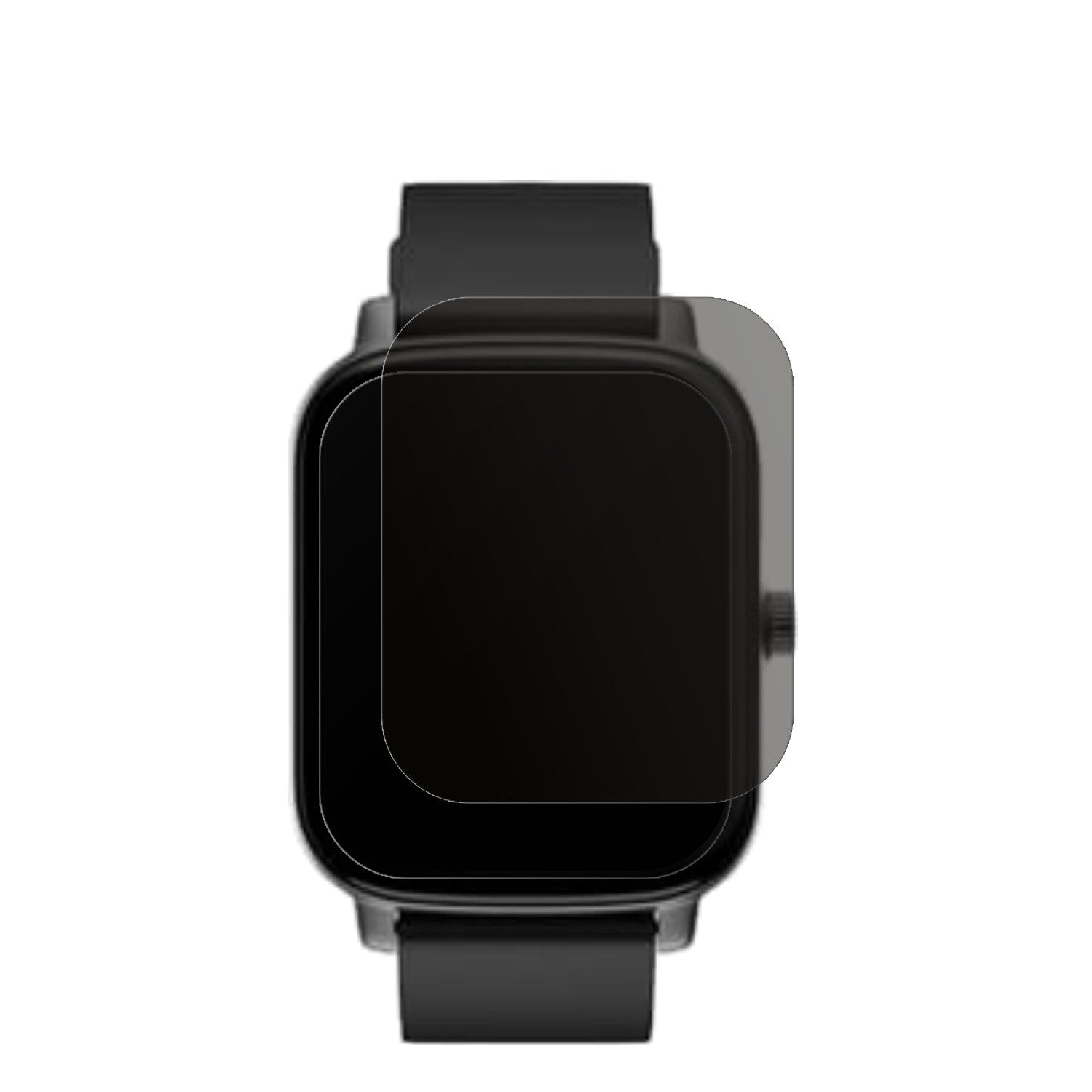 NoiseColorFit Icon Buzz mit aufgebrachtem dipos Displayschutz, der seitliche Einblicke blockiert