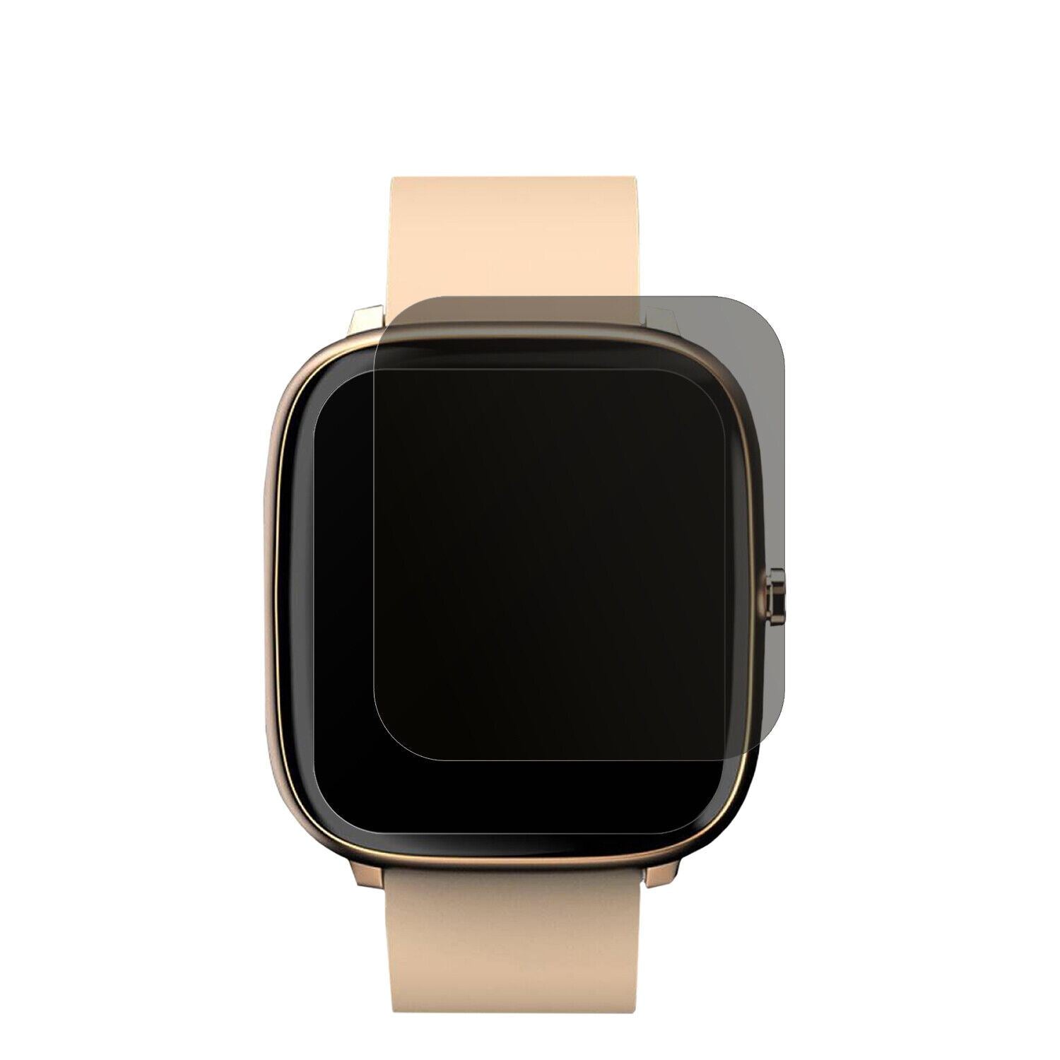 NoiseColorfit Qube O2 mit aufgebrachtem dipos Displayschutz, der seitliche Einblicke blockiert