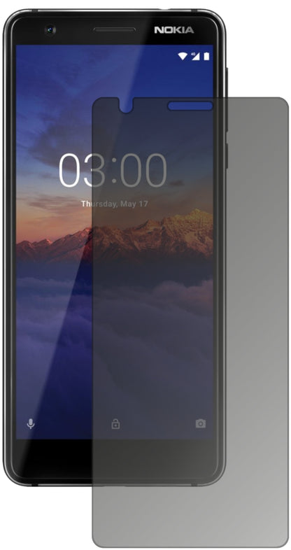 Nokia46025 mit aufgebrachtem dipos Displayschutz, der seitliche Einblicke blockiert