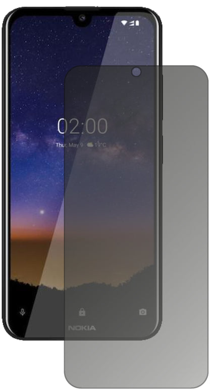 Nokia46055 mit aufgebrachtem dipos Displayschutz, der seitliche Einblicke blockiert