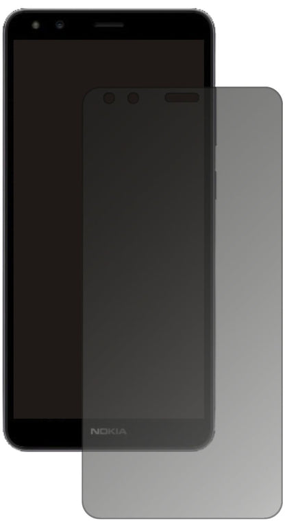 NokiaC01 Plus mit aufgebrachtem dipos Displayschutz, der seitliche Einblicke blockiert