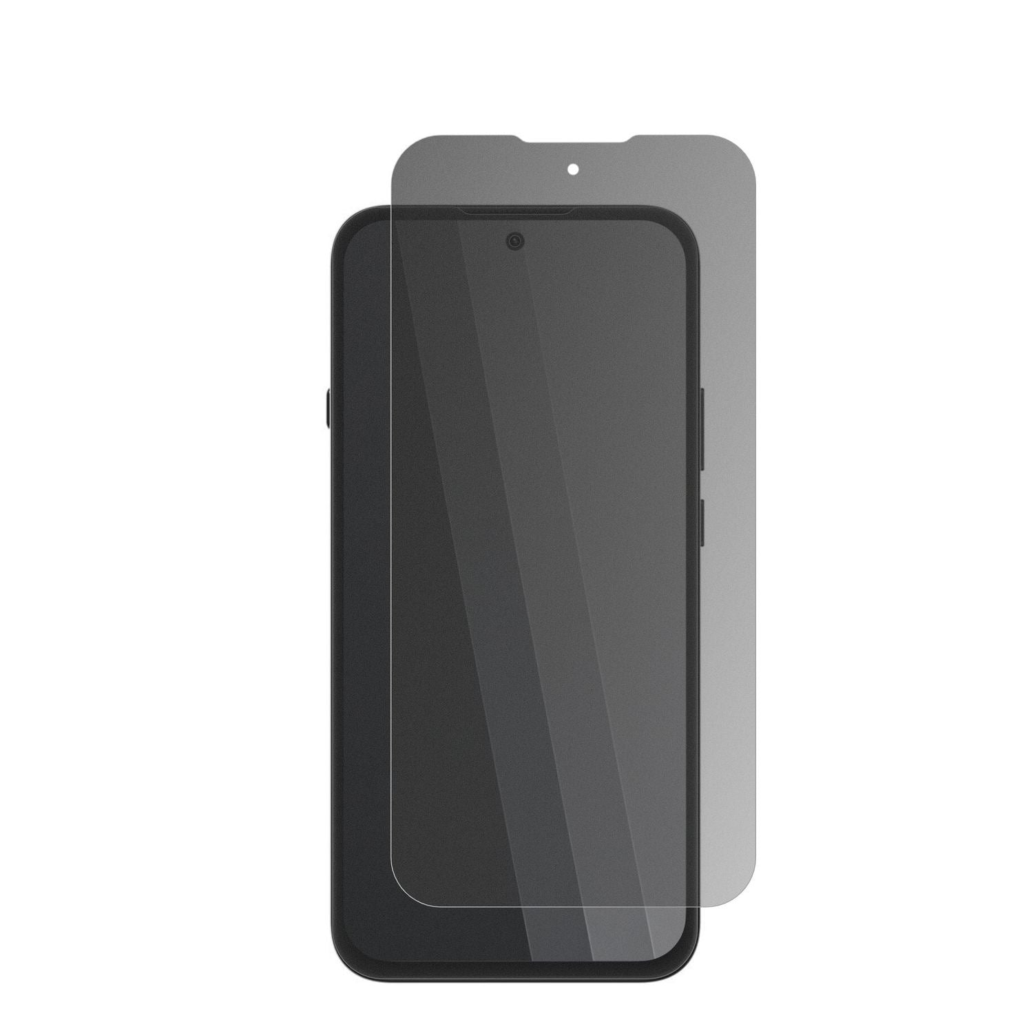 NothingPhone 4b mit aufgebrachtem dipos Displayschutz, der seitliche Einblicke blockiert