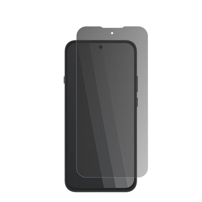 NothingPhone 4b mit aufgebrachtem dipos Displayschutz, der seitliche Einblicke blockiert