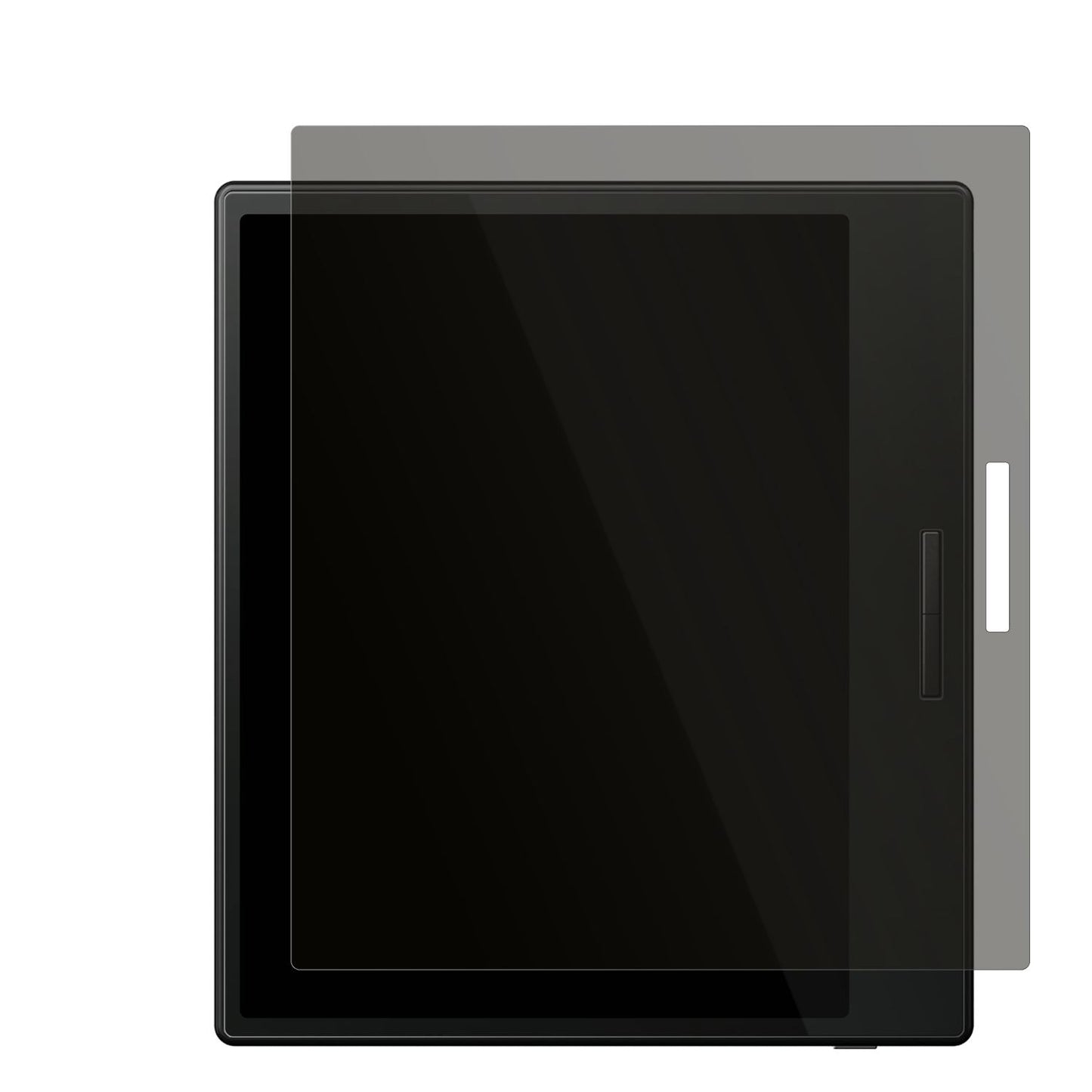 OnyxBoox Go Color 7 mit aufgebrachtem dipos Displayschutz, der seitliche Einblicke blockiert