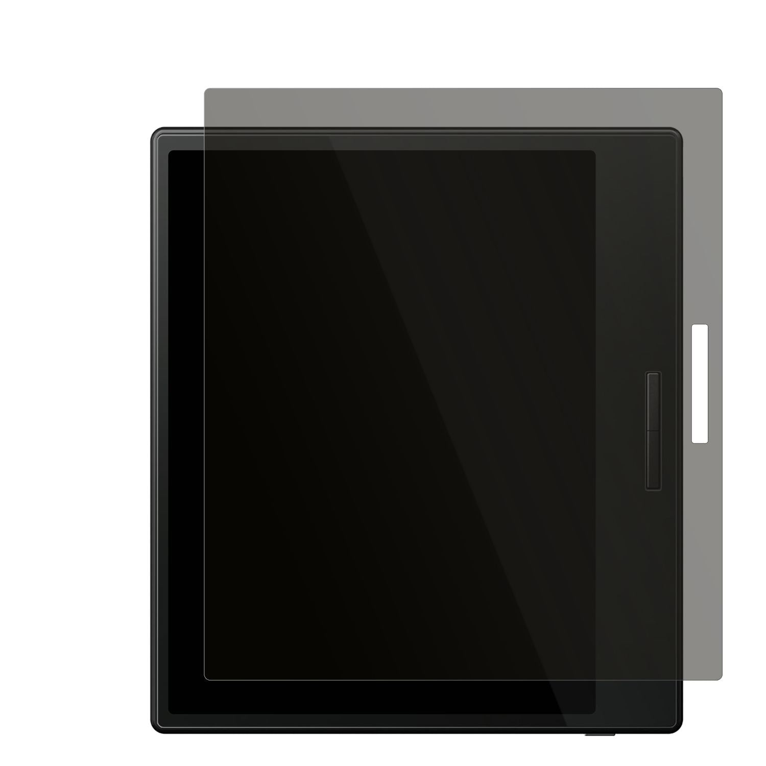 OnyxBoox Go Color 7 mit aufgebrachtem dipos Displayschutz, der seitliche Einblicke blockiert