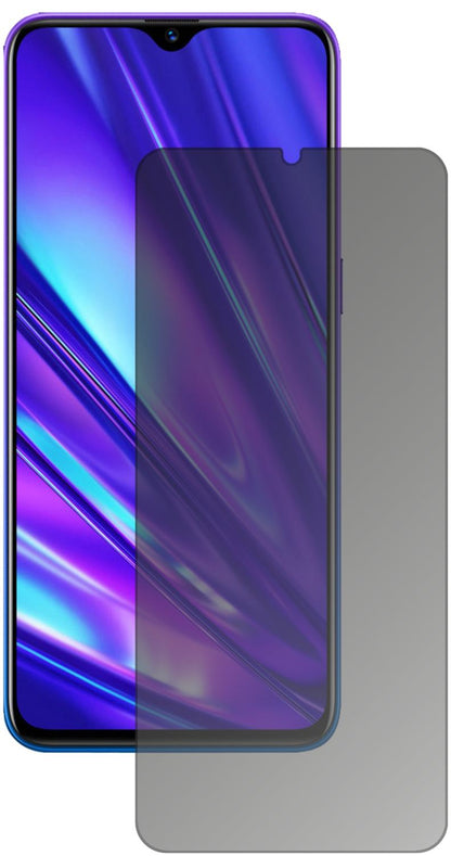 OppoRealme 5 mit aufgebrachtem dipos Displayschutz, der seitliche Einblicke blockiert