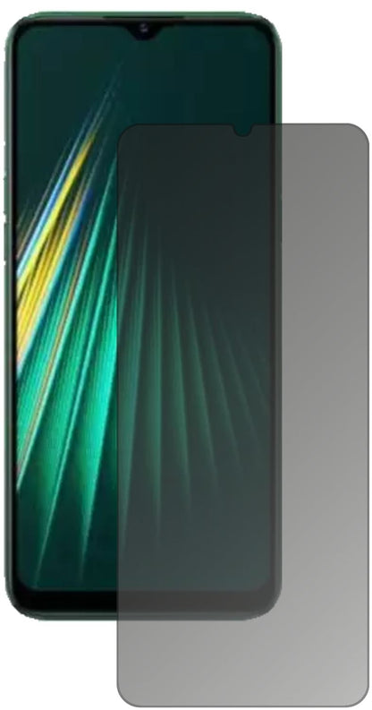 OppoRealme 5i mit aufgebrachtem dipos Displayschutz, der seitliche Einblicke blockiert