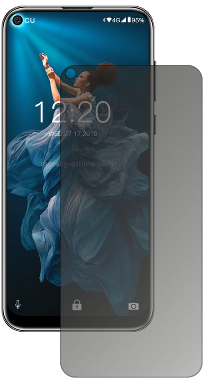 OukitelC17 Pro mit aufgebrachtem dipos Displayschutz, der seitliche Einblicke blockiert