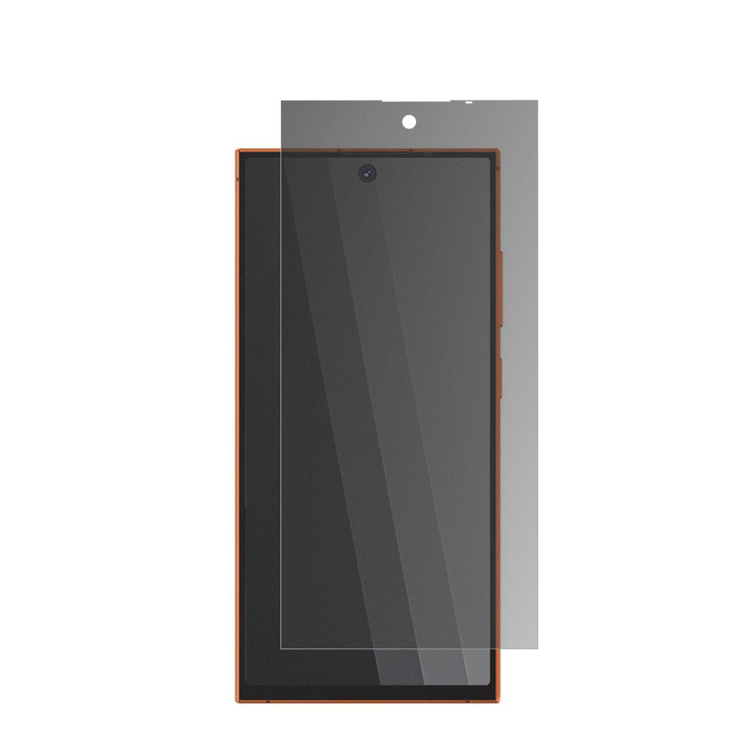 OukitelC67 mit aufgebrachtem dipos Displayschutz, der seitliche Einblicke blockiert
