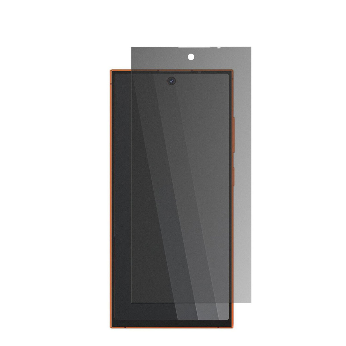 OukitelC67 mit aufgebrachtem dipos Displayschutz, der seitliche Einblicke blockiert