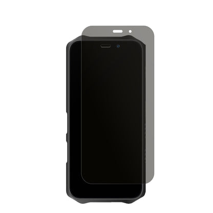 OukitelWP12 Pro mit aufgebrachtem dipos Displayschutz, der seitliche Einblicke blockiert