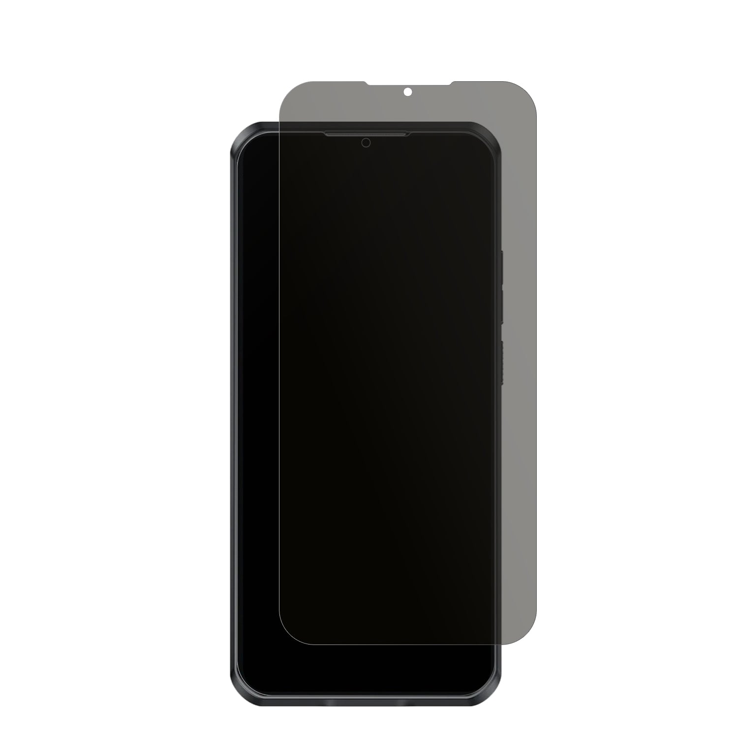 OukitelWP52 mit aufgebrachtem dipos Displayschutz, der seitliche Einblicke blockiert