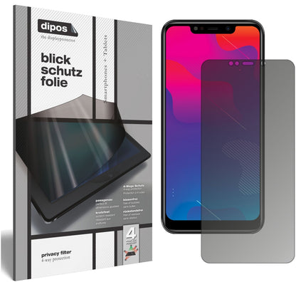 PanasonicEluga Z1 mit aufgebrachtem dipos Displayschutz, der seitliche Einblicke blockiert
