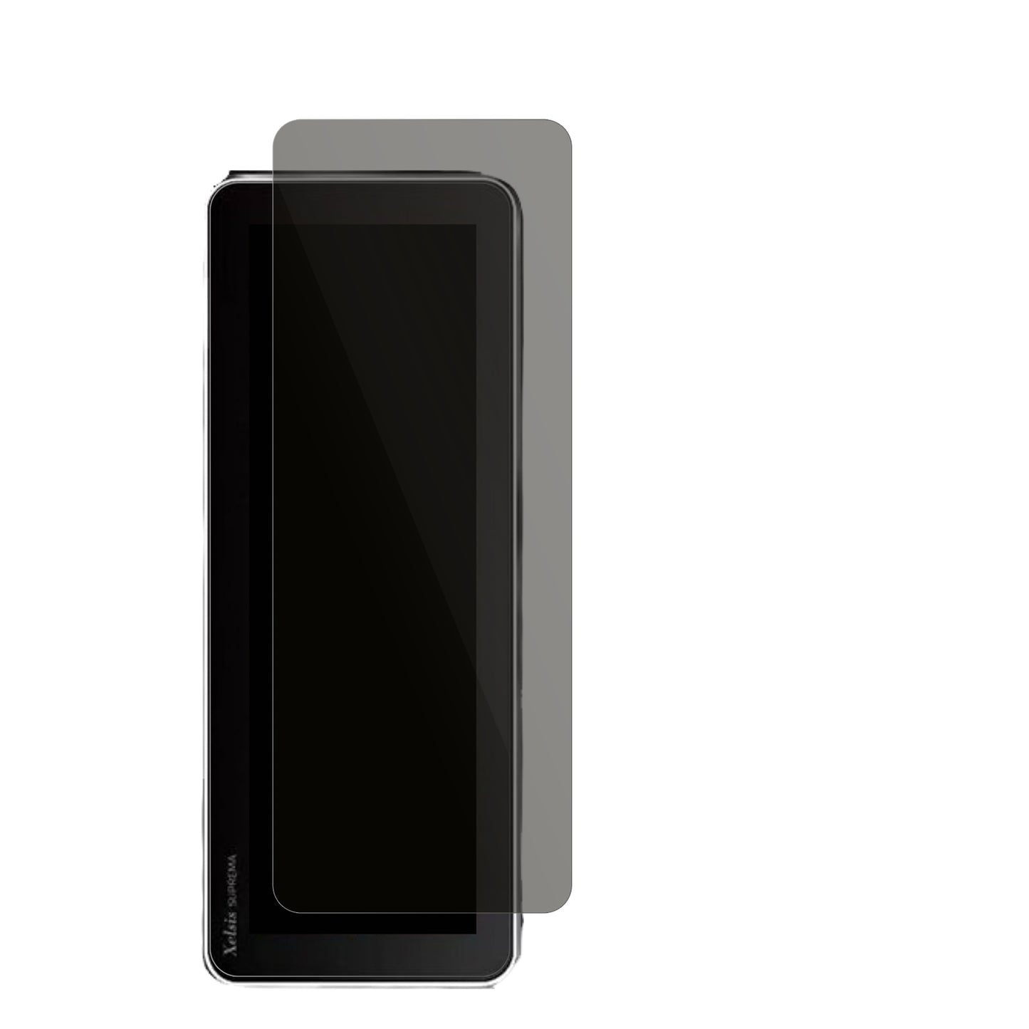 PhilipsSaeco Xelsis Suprema mit aufgebrachtem dipos Displayschutz, der seitliche Einblicke blockiert