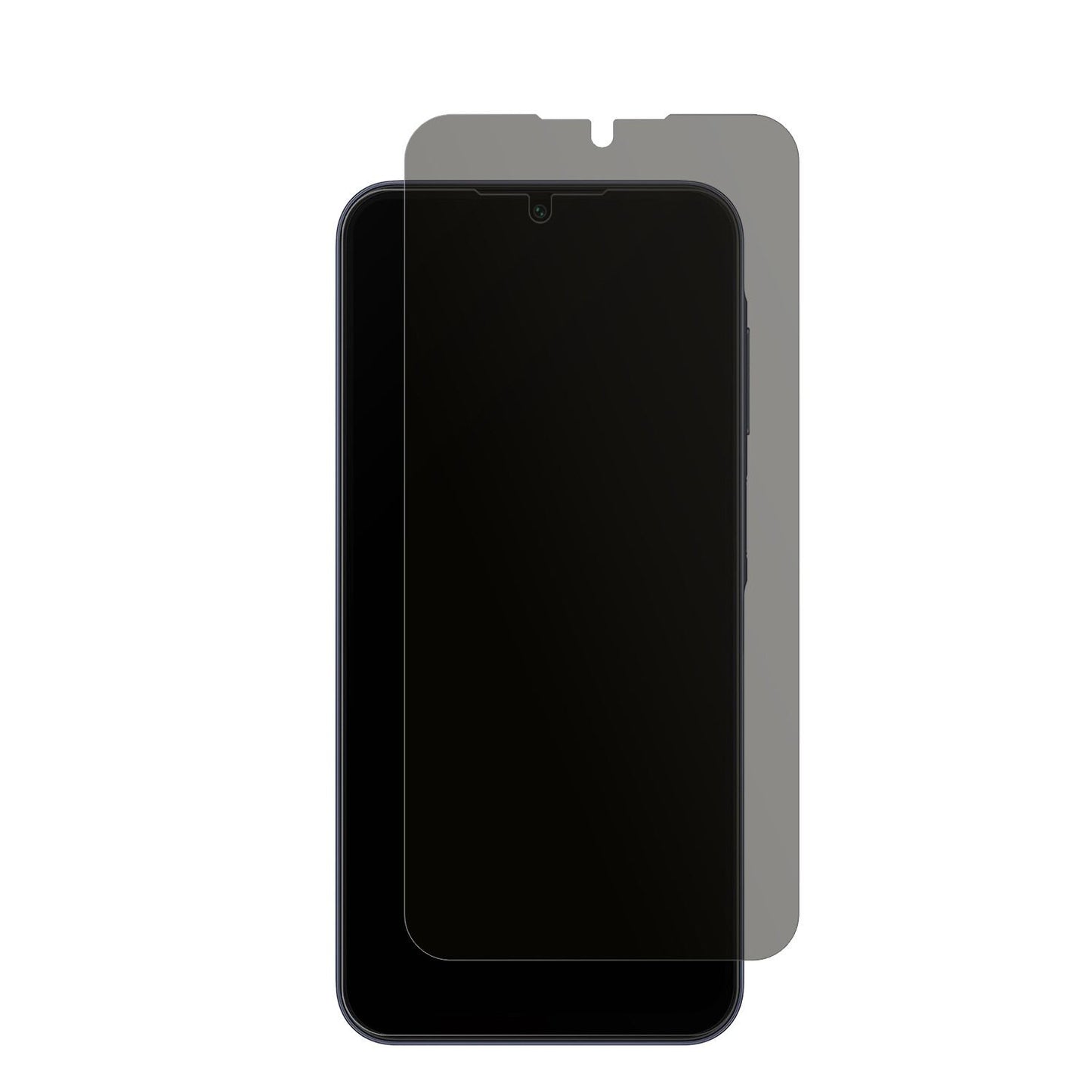 SAMSUNGA15 4G mit aufgebrachtem dipos Displayschutz, der seitliche Einblicke blockiert