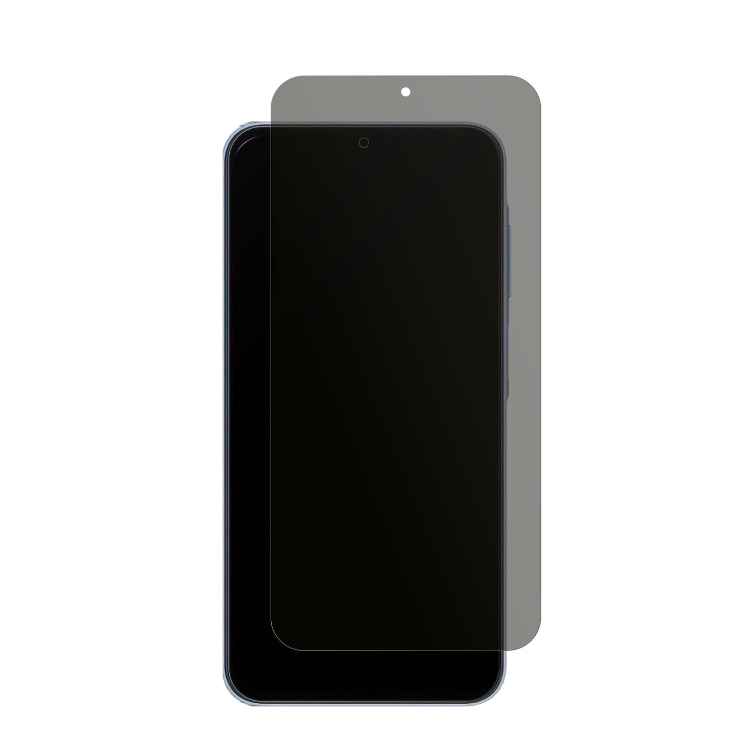 SamsungGalaxy A25 mit aufgebrachtem dipos Displayschutz, der seitliche Einblicke blockiert